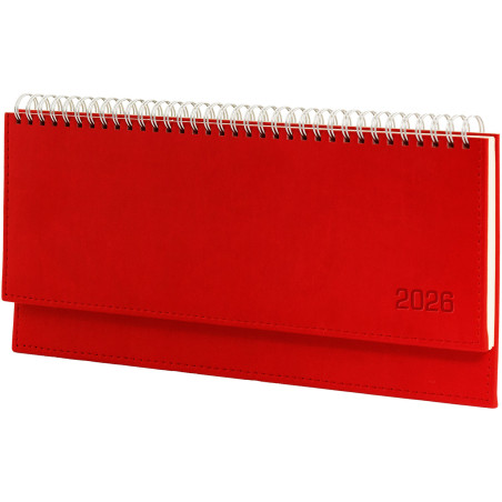 Terminarz leżący Vivella 2026 czerwony KB047VB Wokół Nas