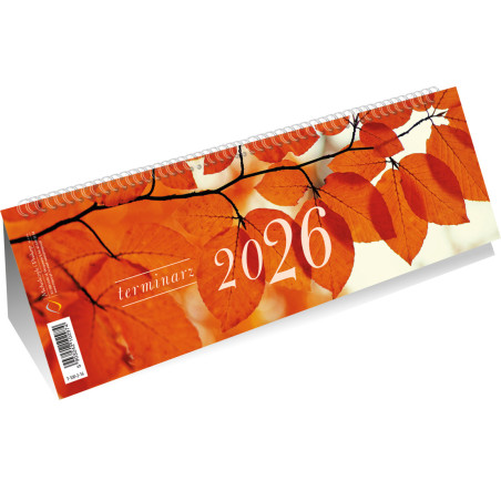 Kalendarz ze spiralką poziomy JESIENNE LIŚCIE T-100-2-16 Michalczyk i Prokop
