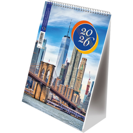 Kalendarz ze spiralką pionowy METROPOLIA T-101-3-24 Michalczyk i Prokop