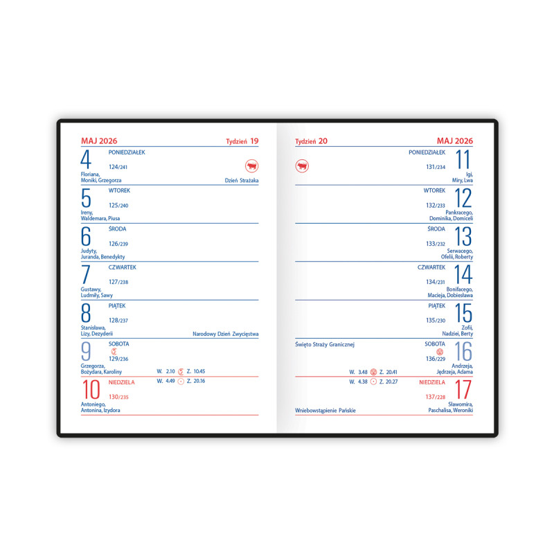 Kalendarz EKO kieszonkowy K2 72 x 104mm 2026 TELEGRAPH
