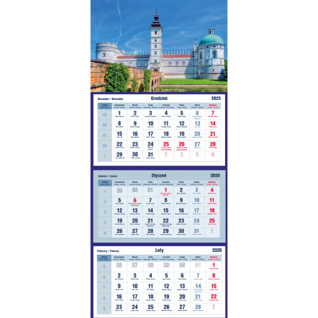 Kalendarz trójdzielny ZAMEK T-105T-08 Michalczyk i Prokop