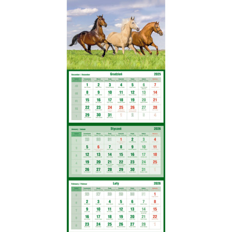 Kalendarz trójdzielny KONIE T-105T-11 Michalczyk i Prokop