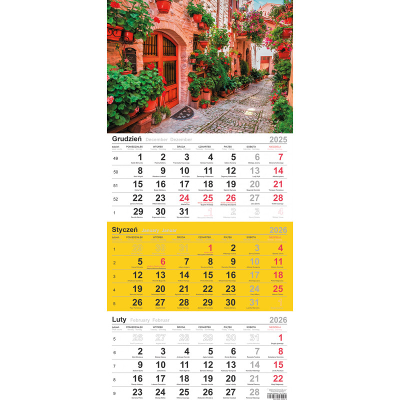 Kalendarz trójdzielny(H) ULICZKA T-106T-08 Michalczyk i Prokop