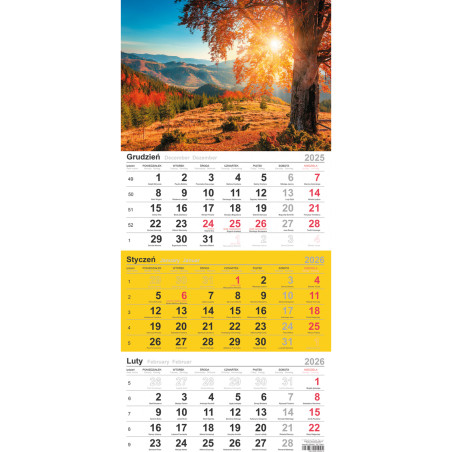 Kalendarz trójdzielny(H) ZACHÓD SŁOŃCA T-106T-12 Michalczyk i Prokop