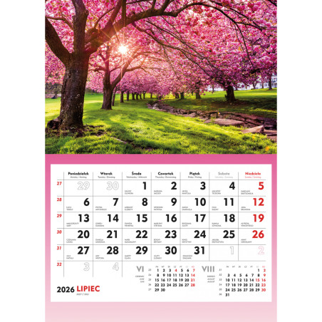 Terminarz ścienny KWITNĄCA WIŚNIA T-107S-3 Michalczyk i Prokop