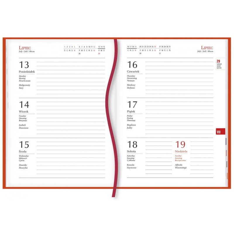 Terminarz B6 MARTA - pomarańczowy T-215V-P Michalczyk i Prokop