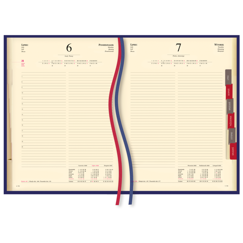 Terminarz A4 Stacjonarny - granatowy T-229V-G Michalczyk i Prokop