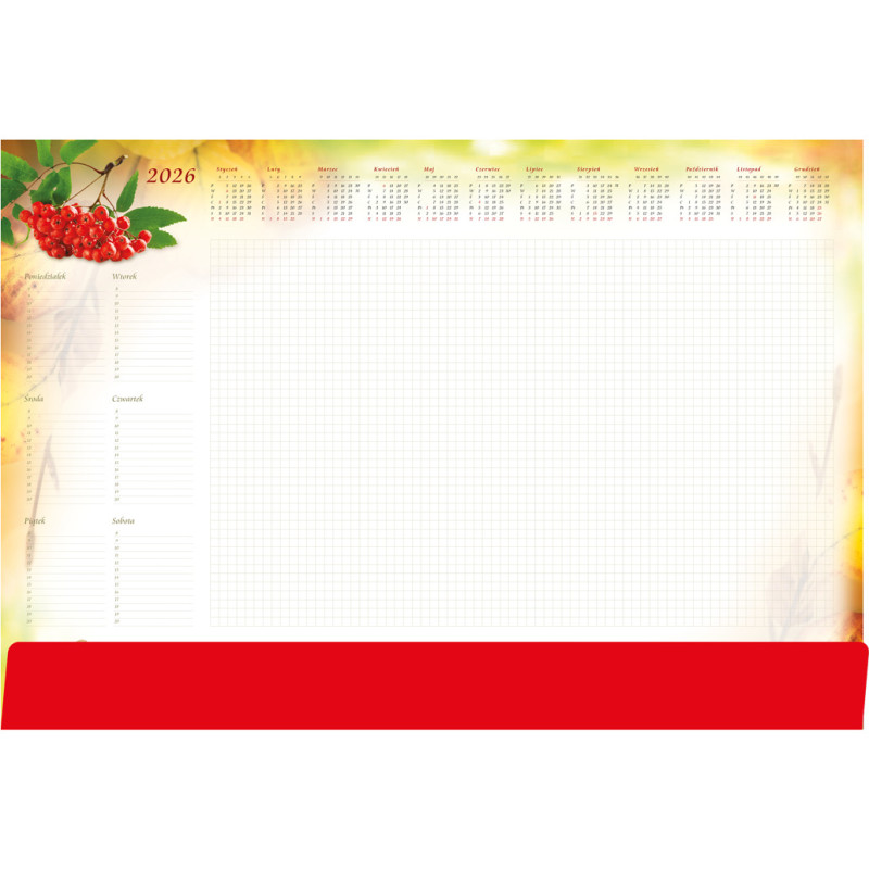 Terminarz-Planer B3 z listwą jarzębina T-2-B3-6 Michalczyk i Prokop