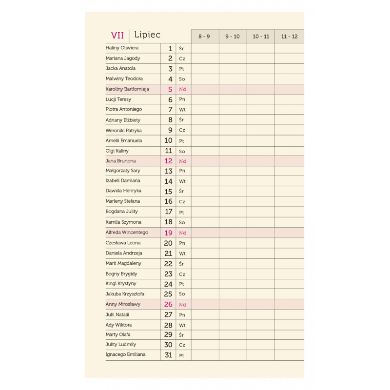 Terminarz Mini T-MINI-01 Michalczyk i Prokop