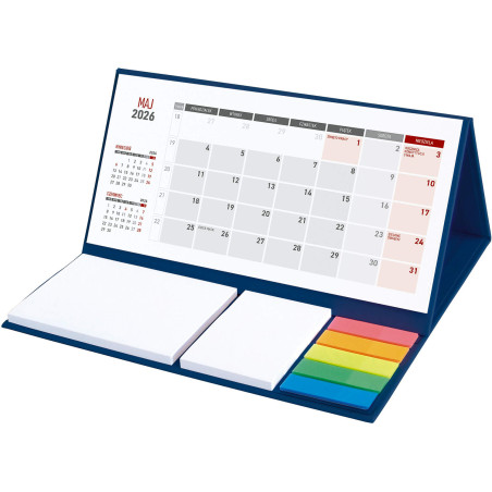 Kalendarz z notesem miesięczny granatowy 2026 KB064B Wokół Nas