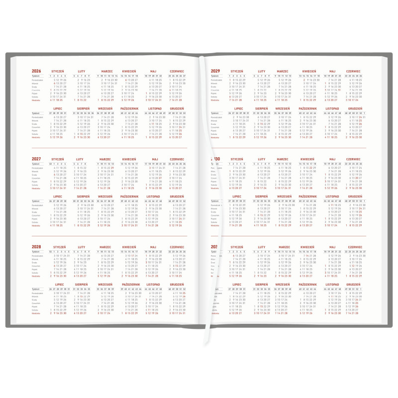 Kalendarz A4 Vivella UNIWERSALNY dzienny p.biały 238 A4DB czarny Wokół Nas