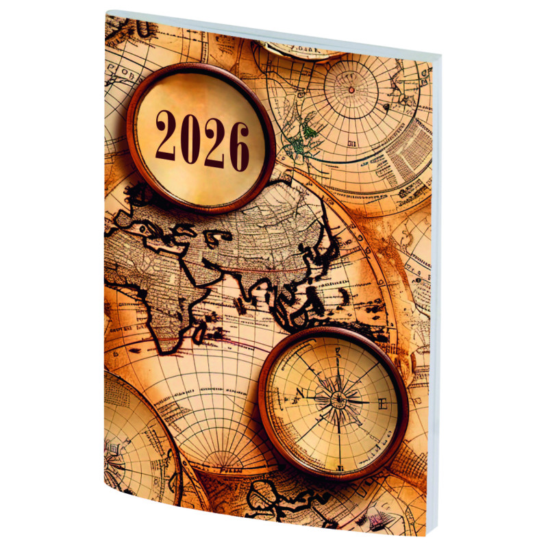 Kalendarz kieszonkowy A7 oprawa PCV bezbarwny 2026 A7040B-MIX Wokół Nas