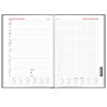 Kalendarz B5 Aluminium STANDARD tygodniowy z notesem p.biały 237 B5TNB czarny Wokół Nas