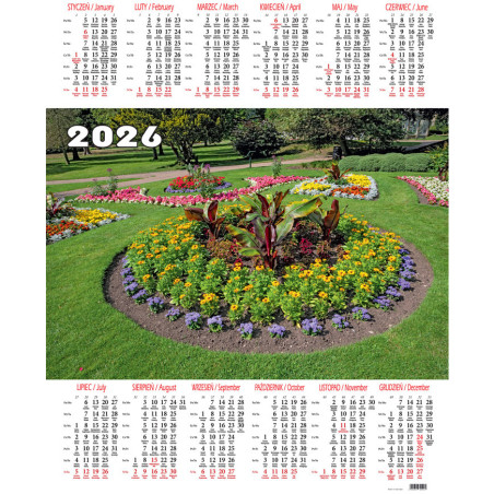 Kalendarz jednoplanszowy P6 OGRODY BESKIDY