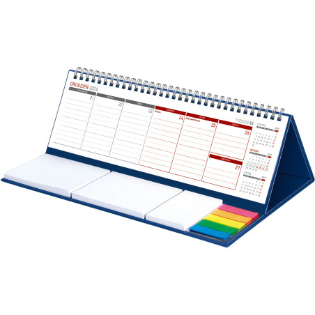 Kalendarz z notesem MAXI tygodniowy spiralowy granatowy 2026 KB042B Wokół Nas