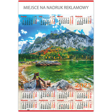 Kalendarz Plakatowy B1, P06 JEZIORO 67x98cm TELEGRAPH