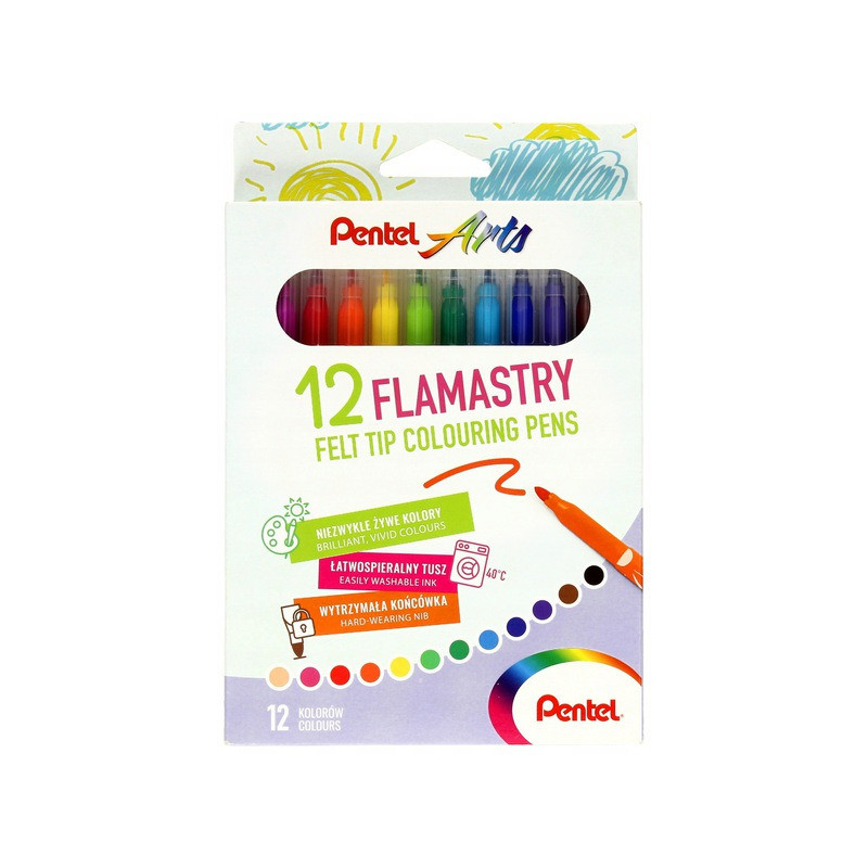 Flamastry Arts 12kol. SCS-12 PENTEL
