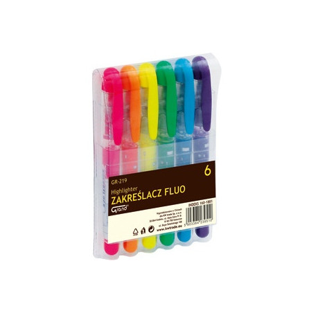 Zakreślacz GRAND GR219 mix kolor 6szt. 160-1881