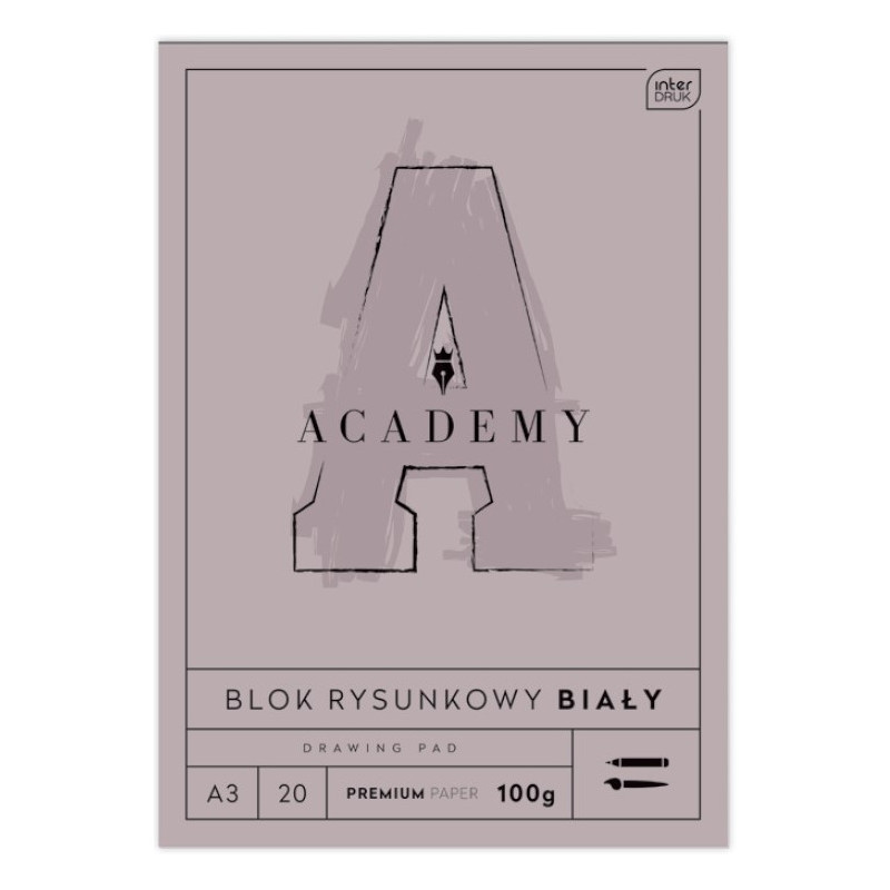 Blok rysunkowy A3 20 100g ACADEMY