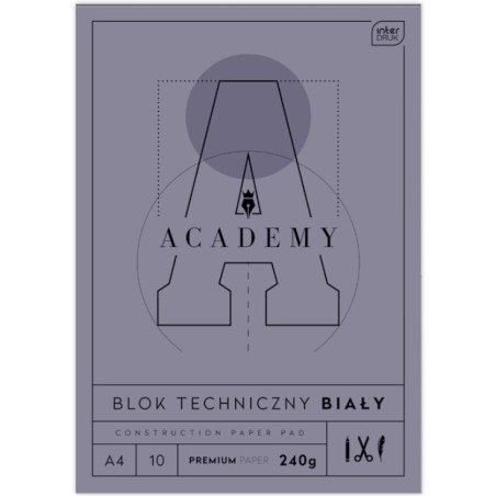 Blok techniczny A4 10 240g ACADEMY