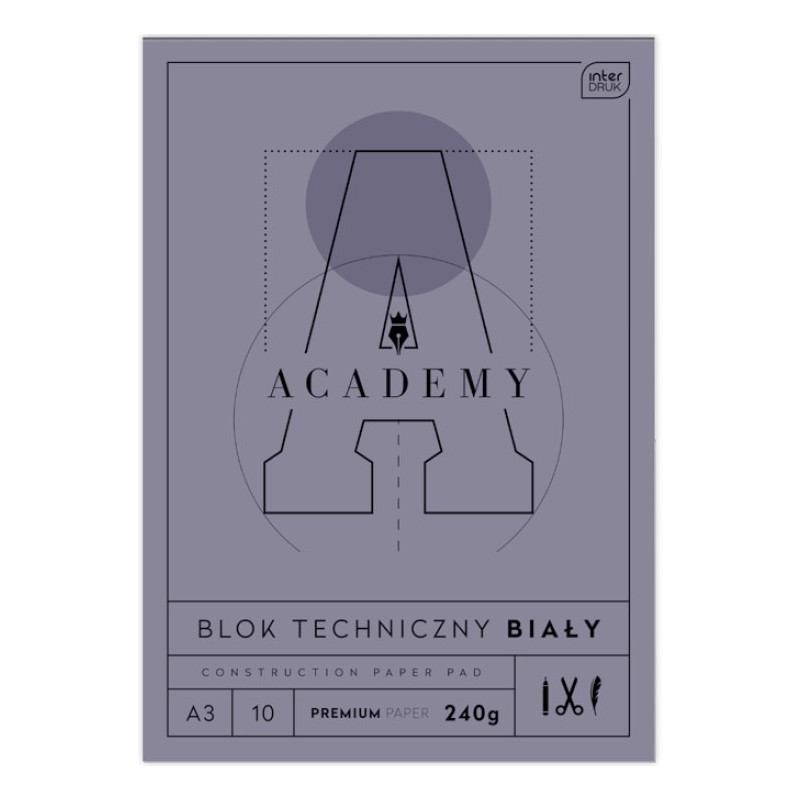 Blok techniczny A3 10 240g ACADEMY