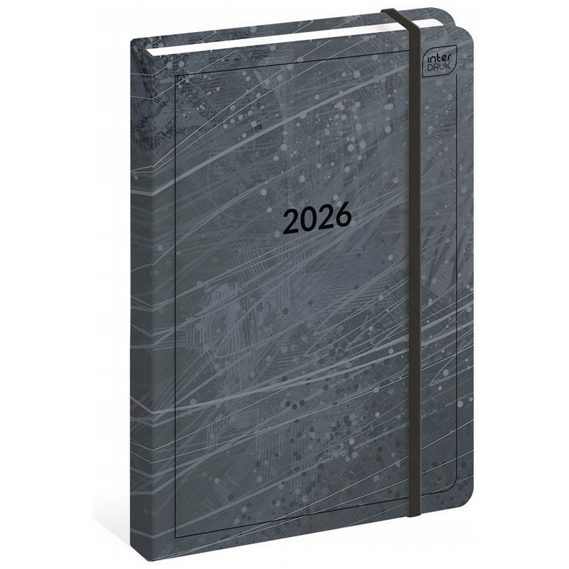 Kalendarz książkowy 2026 A5 192 Mat+UV Stone INTERDRUK