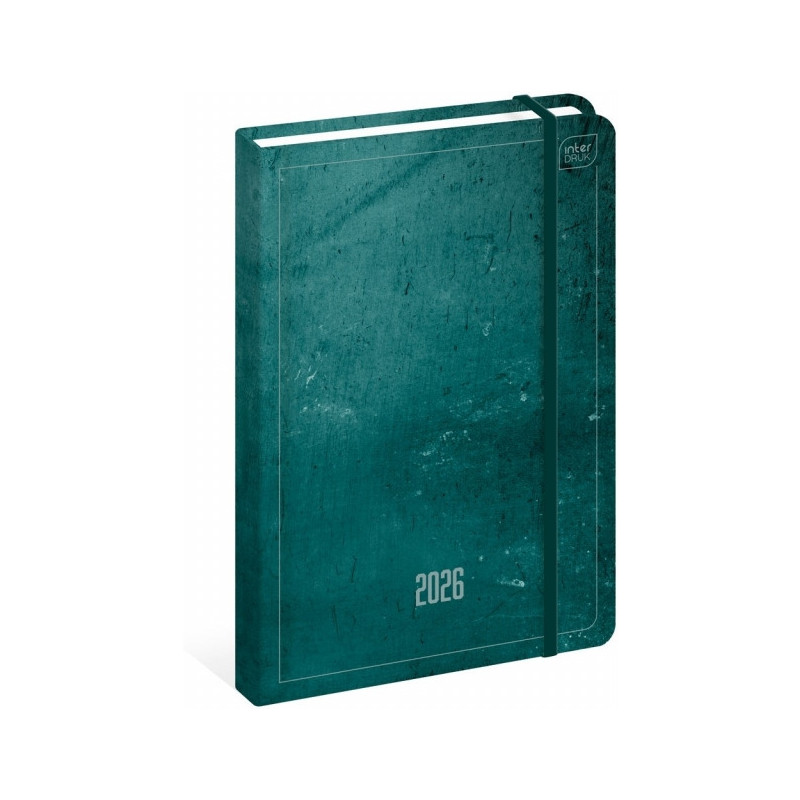 Kalendarz książkowy 2026 A5 192 Mat+UV Azure INTERDRUK