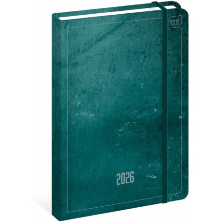 Kalendarz książkowy 2026 A5 192 Mat+UV Azure INTERDRUK