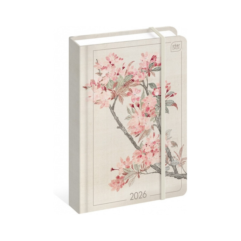 Kalendarz książkowy 2026 A5 384 Mat+UV Cherry INTERDRUK