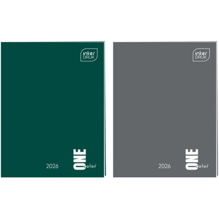 Kalendarz książkowy 2026 A7 One Color INTERDRUK