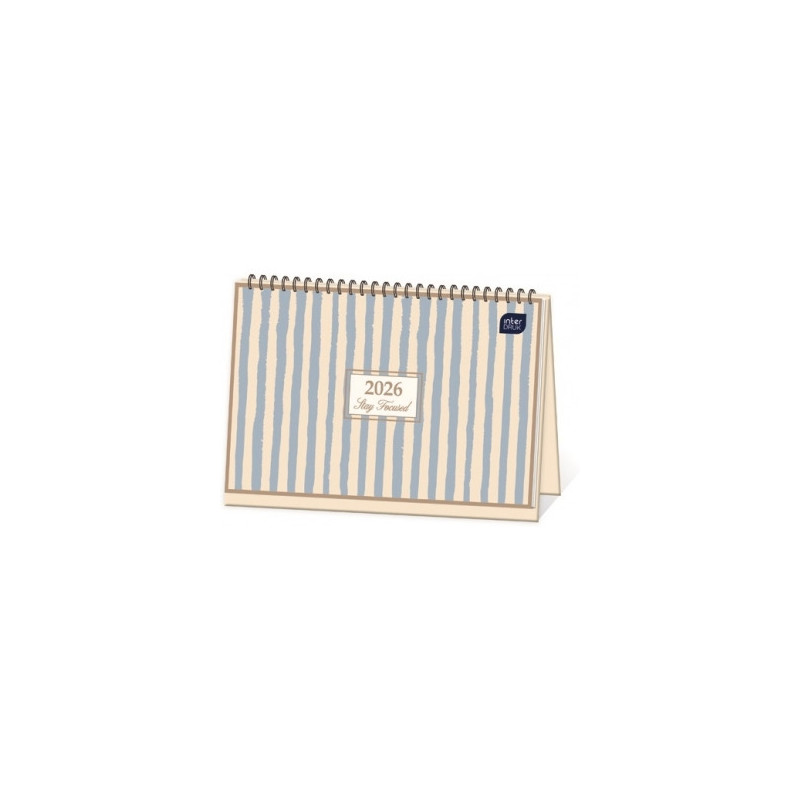 Kalendarz tygodniowy na biurko 21x30cm paski INTERDRUK