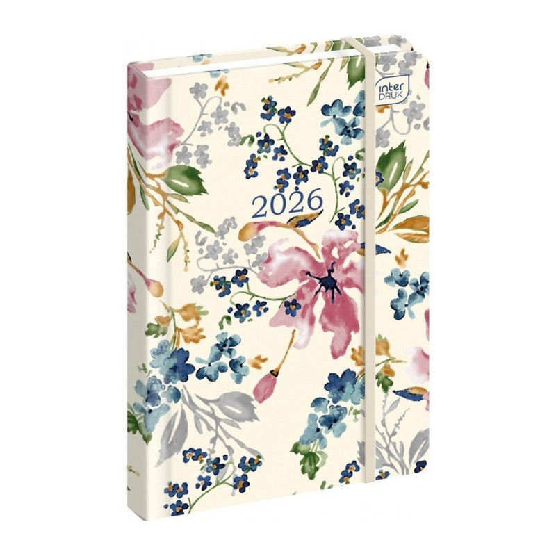 Kalendarz książkowy A6 192 Mat+UV blossom INTERDRUK