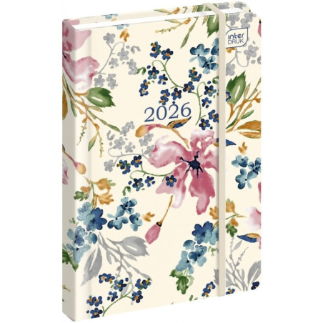 Kalendarz książkowy A6 192 Mat+UV blossom INTERDRUK