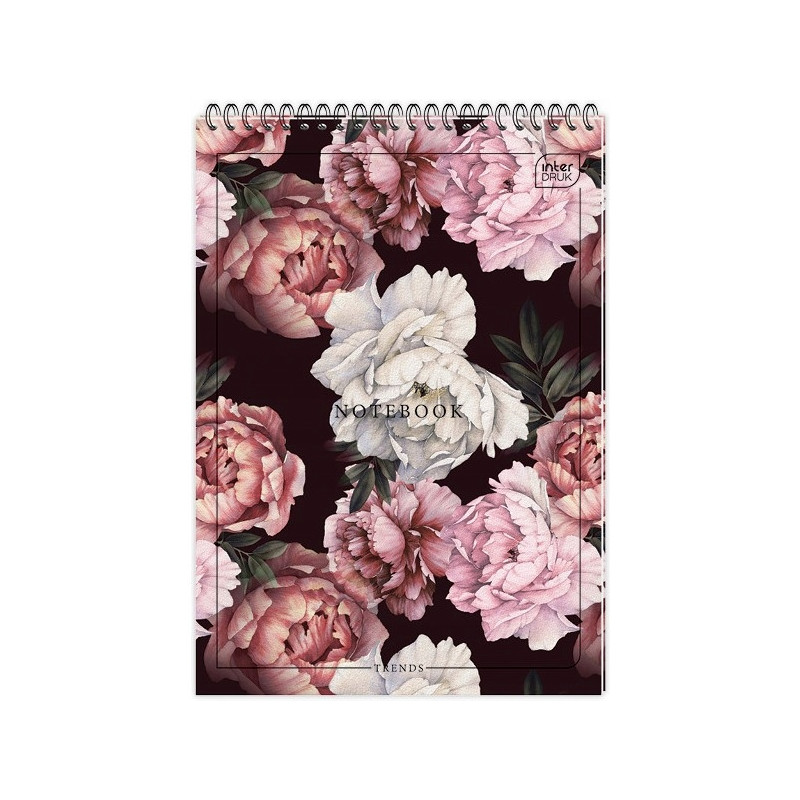 Kołonotatnik A5 100k kratka spirala góra INTERDRUK