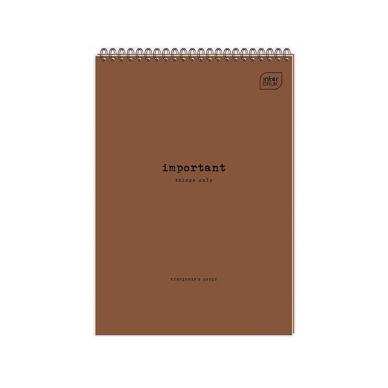 Kołonotatnik A5 100k kratka spirala góra INTERDRUK