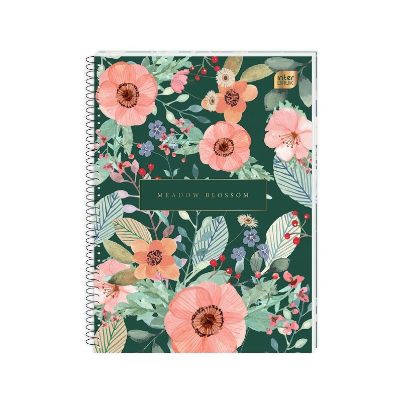 Kołonotatnik A4 100linia miękka oprawa 4 dziurki z perforacją INTERDRUK