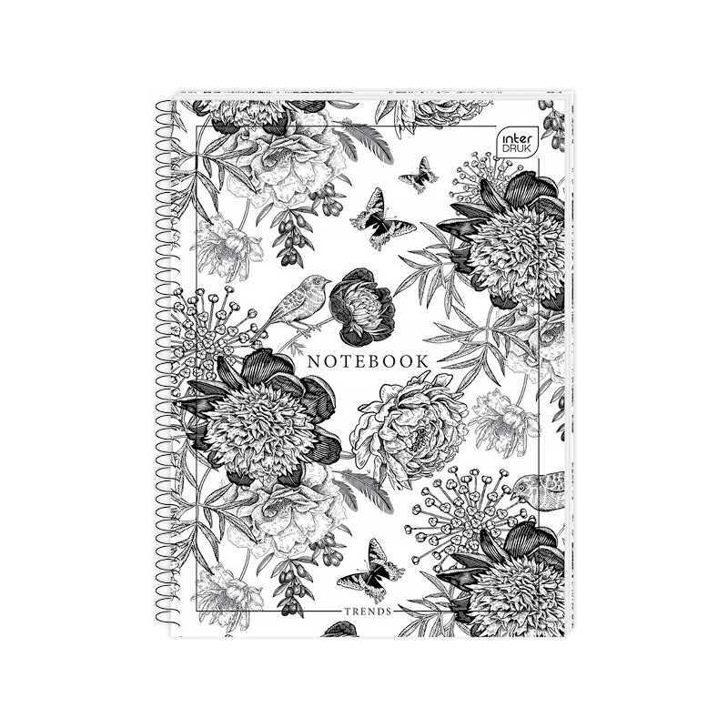 Kołonotatnik A4 120k kratka miękka oprawa INTERDRUK