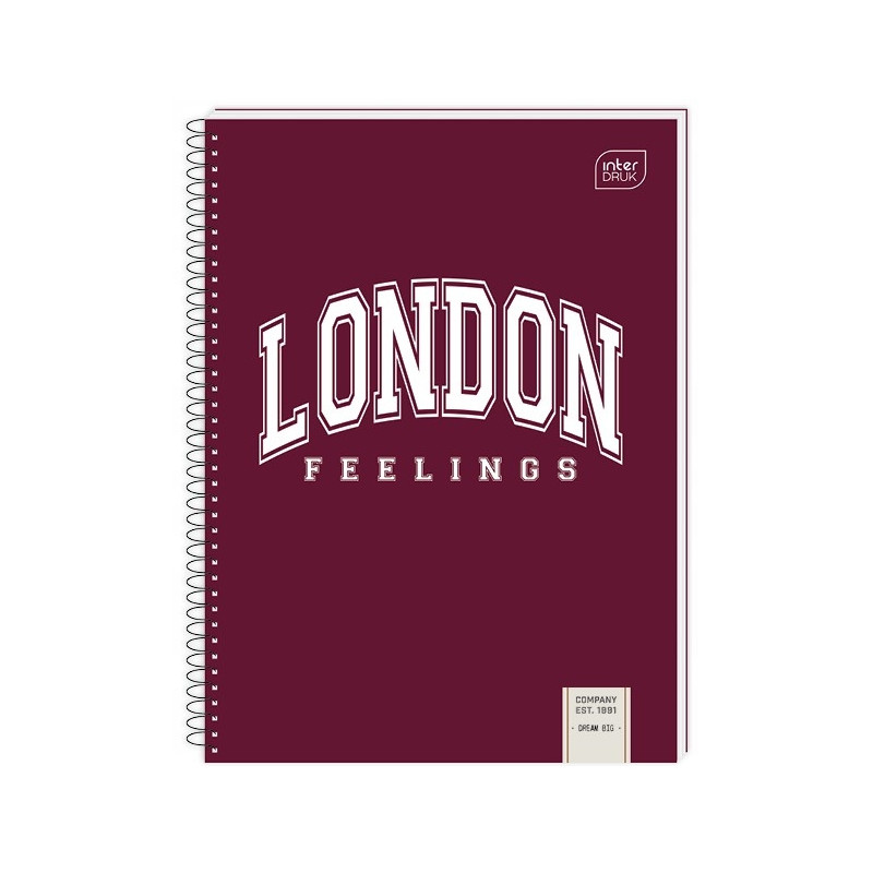 Kołonotatnik A4 120k kratka miękka oprawa INTERDRUK