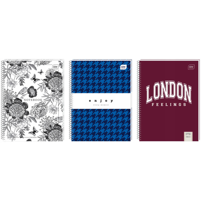 Kołonotatnik A4 120k kratka miękka oprawa INTERDRUK