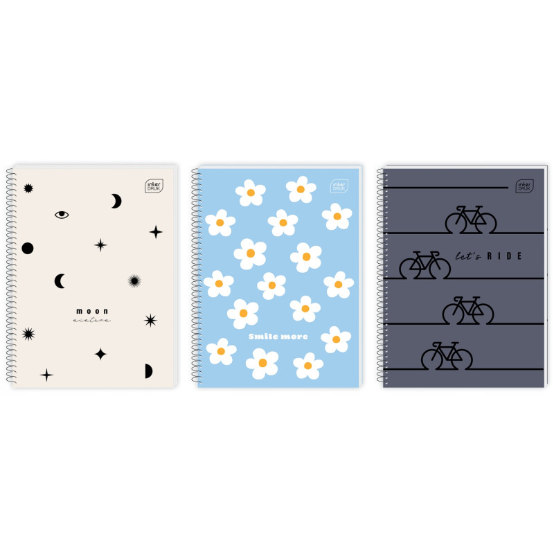 Kołonotatnik A5 80k kratka miękka oprawa INTERDRUK