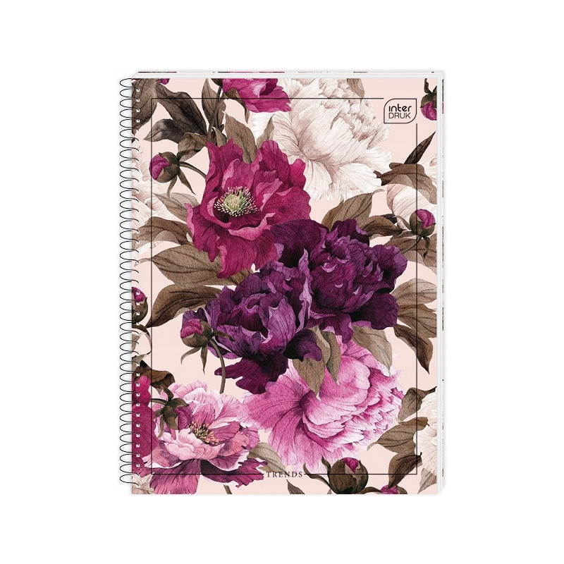 Kołonotatnik A4 50k kratka miękka oprawa INTERDRUK