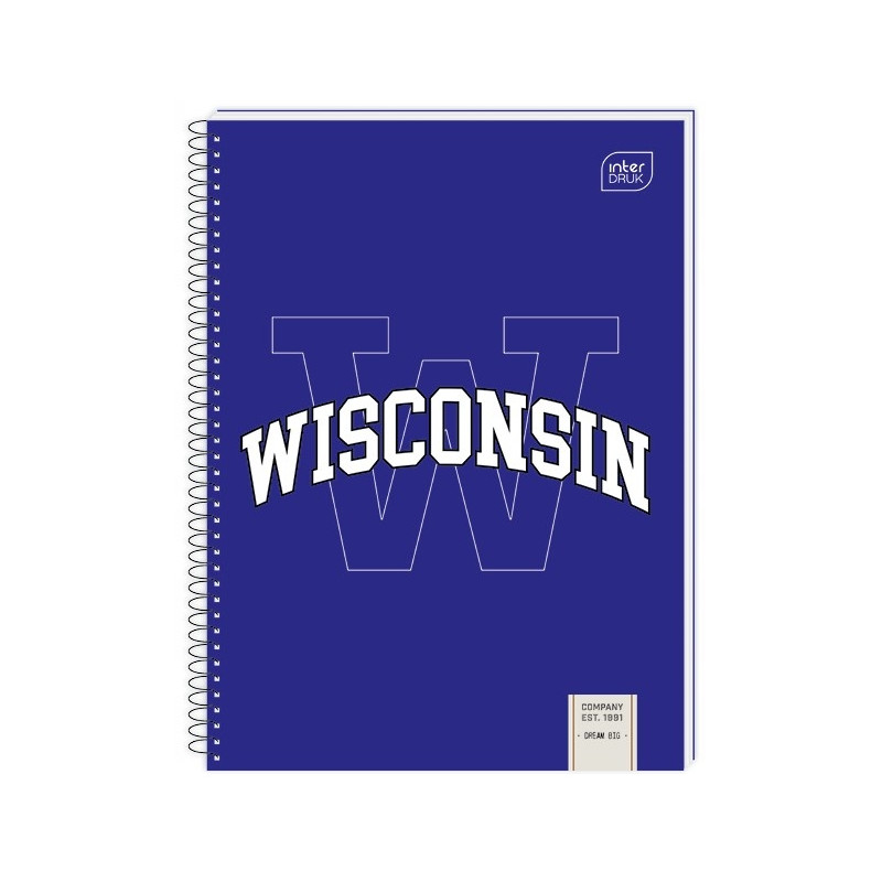 Kołonotatnik A4 50k kratka miękka oprawa INTERDRUK