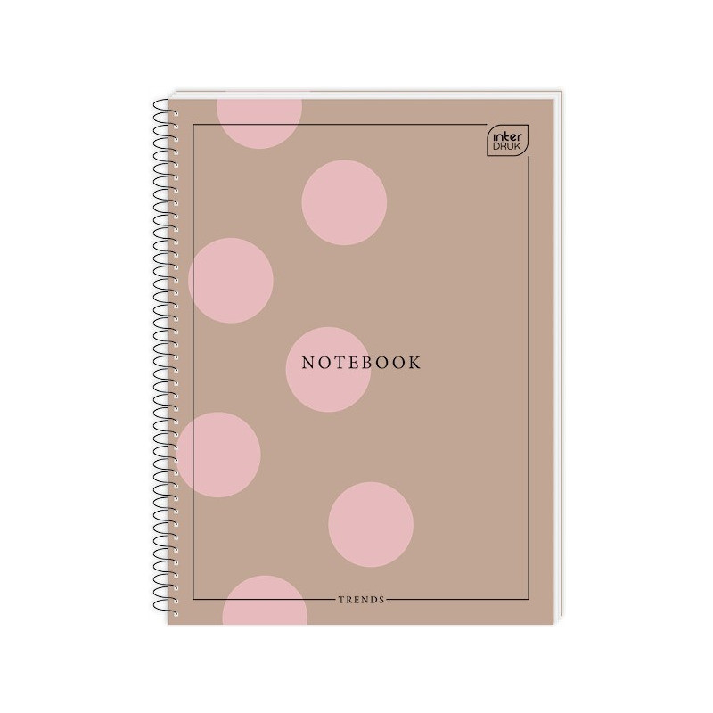 Kołonotatnik A5 120k kratka miękka oprawa INTERDRUK