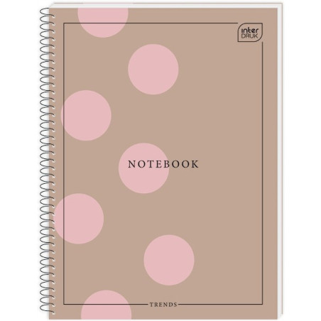 Kołonotatnik A5 120k kratka miękka oprawa INTERDRUK