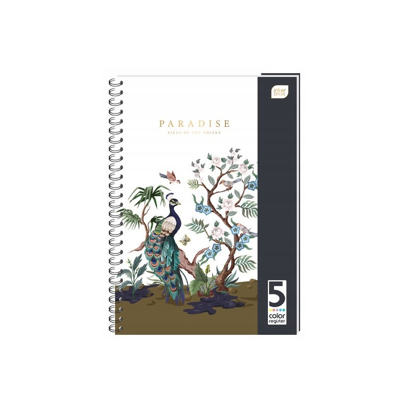 Kołozeszyt B5 160k 5 kolorowych registrów miękka oprawa INTERDRUK