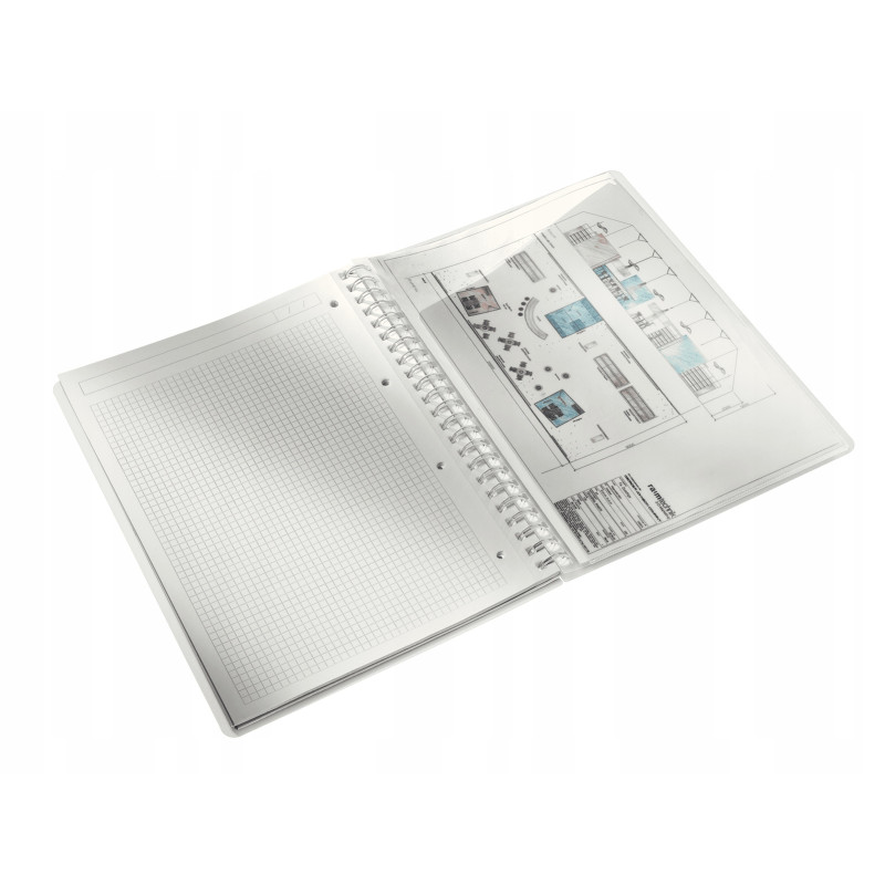 Kołonotatnik LEITZ WOW A4 80k PP kratka różowy 46380023