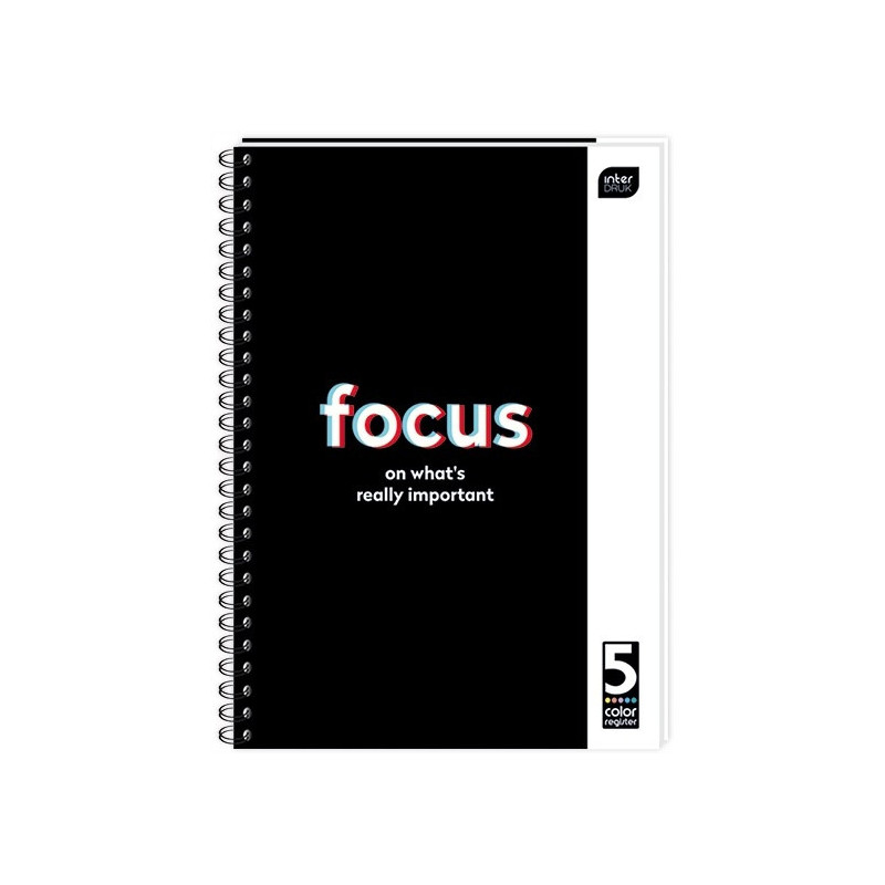 Kołozeszyt A4 100k kolorowe registry INTERDRUK