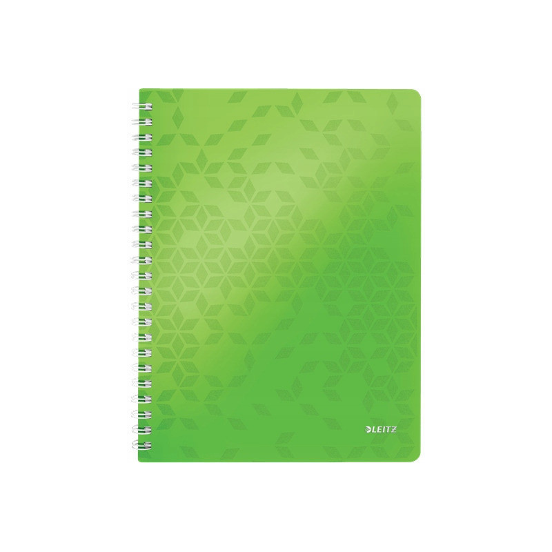 Kołonotatnik LEITZ WOW A4 80k PP kratka zielony 46380054/46380064