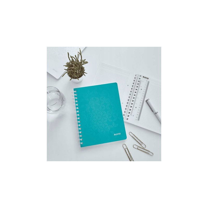 Kołonotatnik LEITZ WOW A5 80k PP kratka turkusowy 46410051