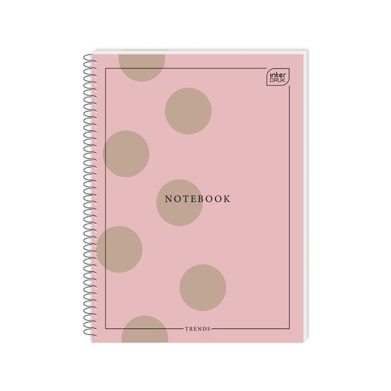 Kołonotatnik A4 80k kratka miękka oprawa INTERDRUK